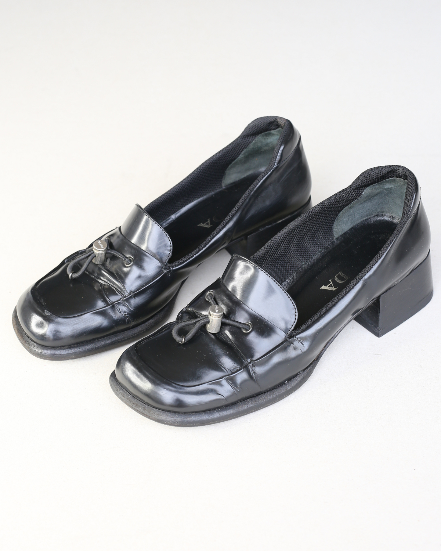 prada fw 1999 leather loafers