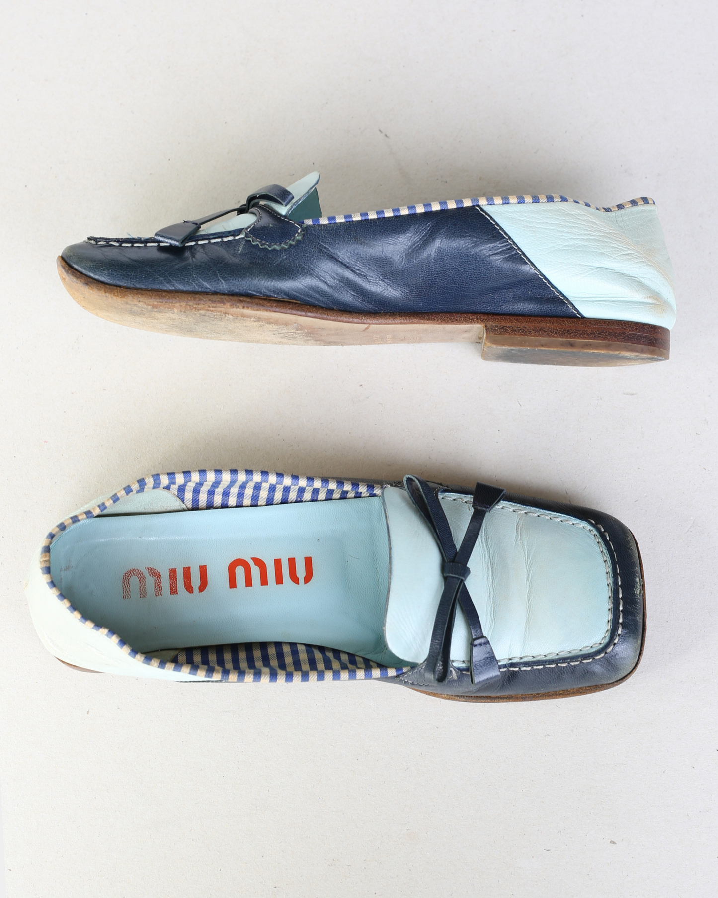 miu miu ss 2000 gingham loafers