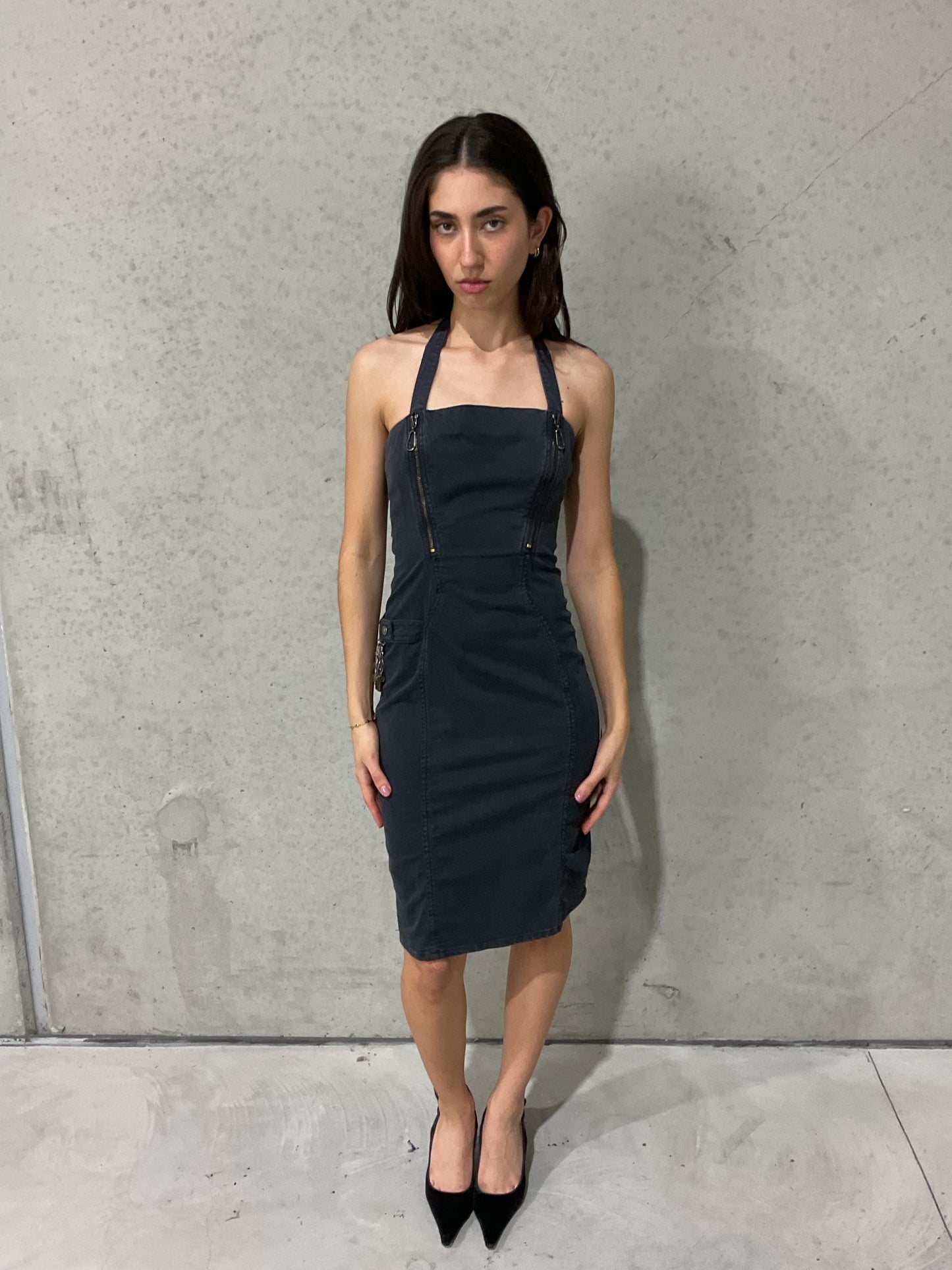 versace denim dress