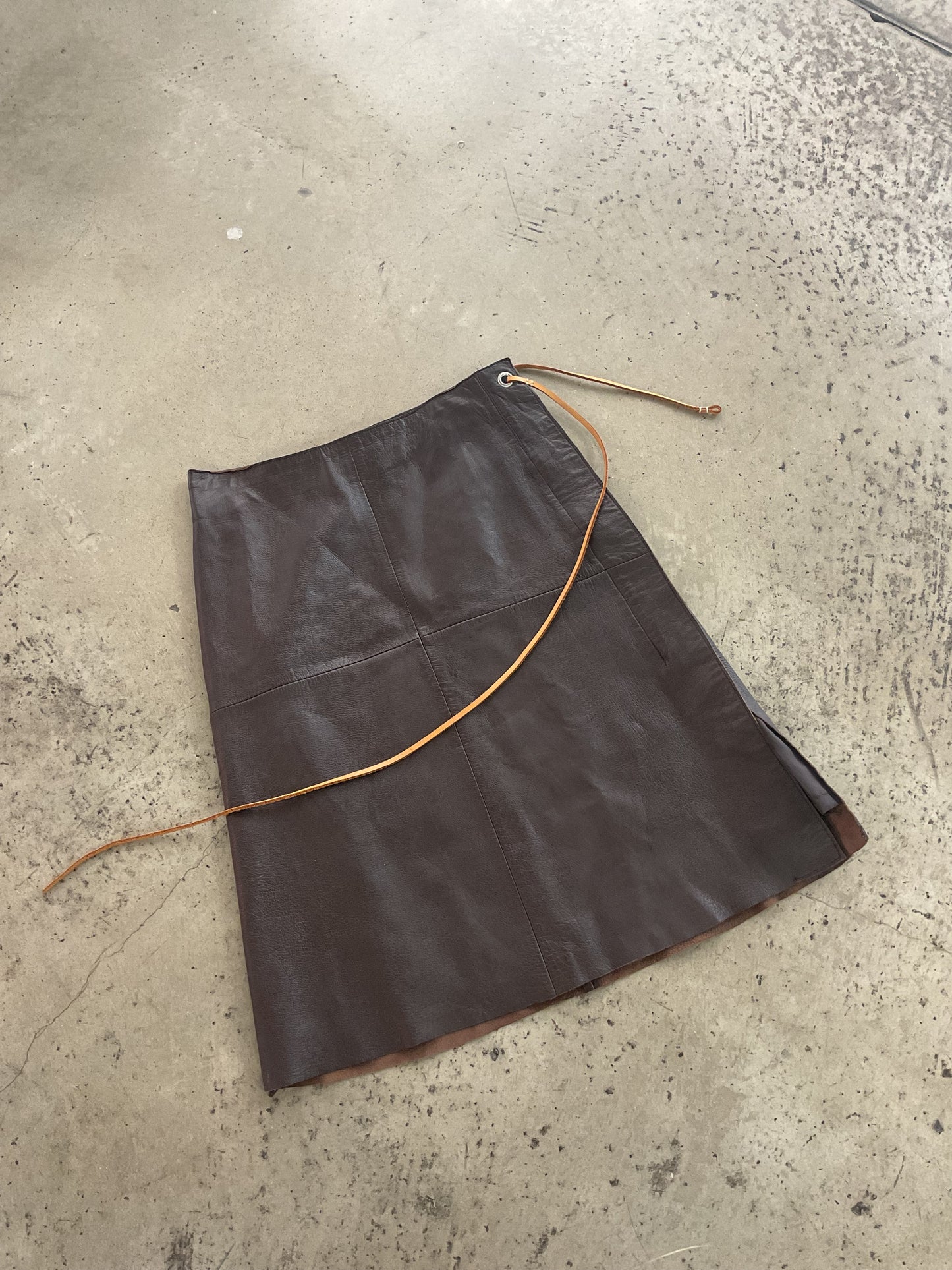 vintage leather skirt