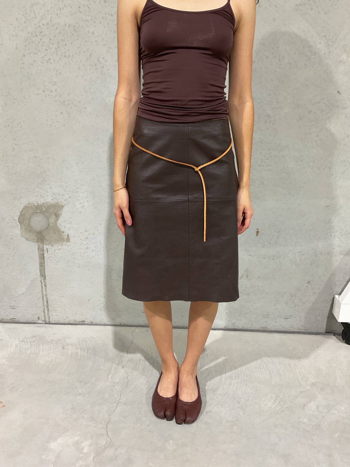 vintage leather skirt