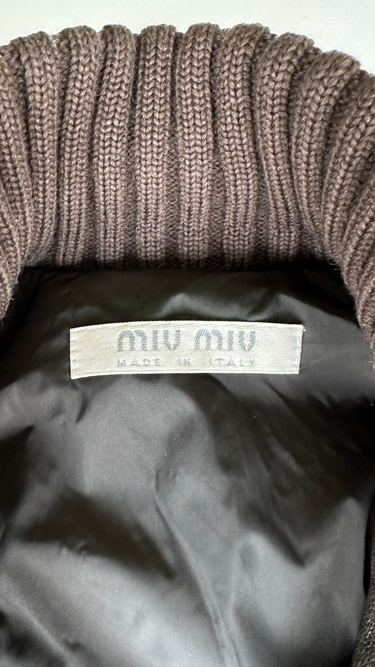 miu miu fw 1999 leather jacket (rare)