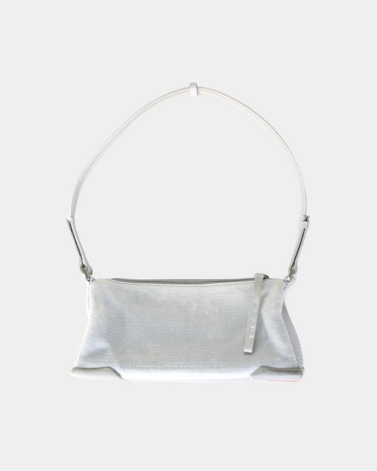 prada ss 1999 silver reflective handbag