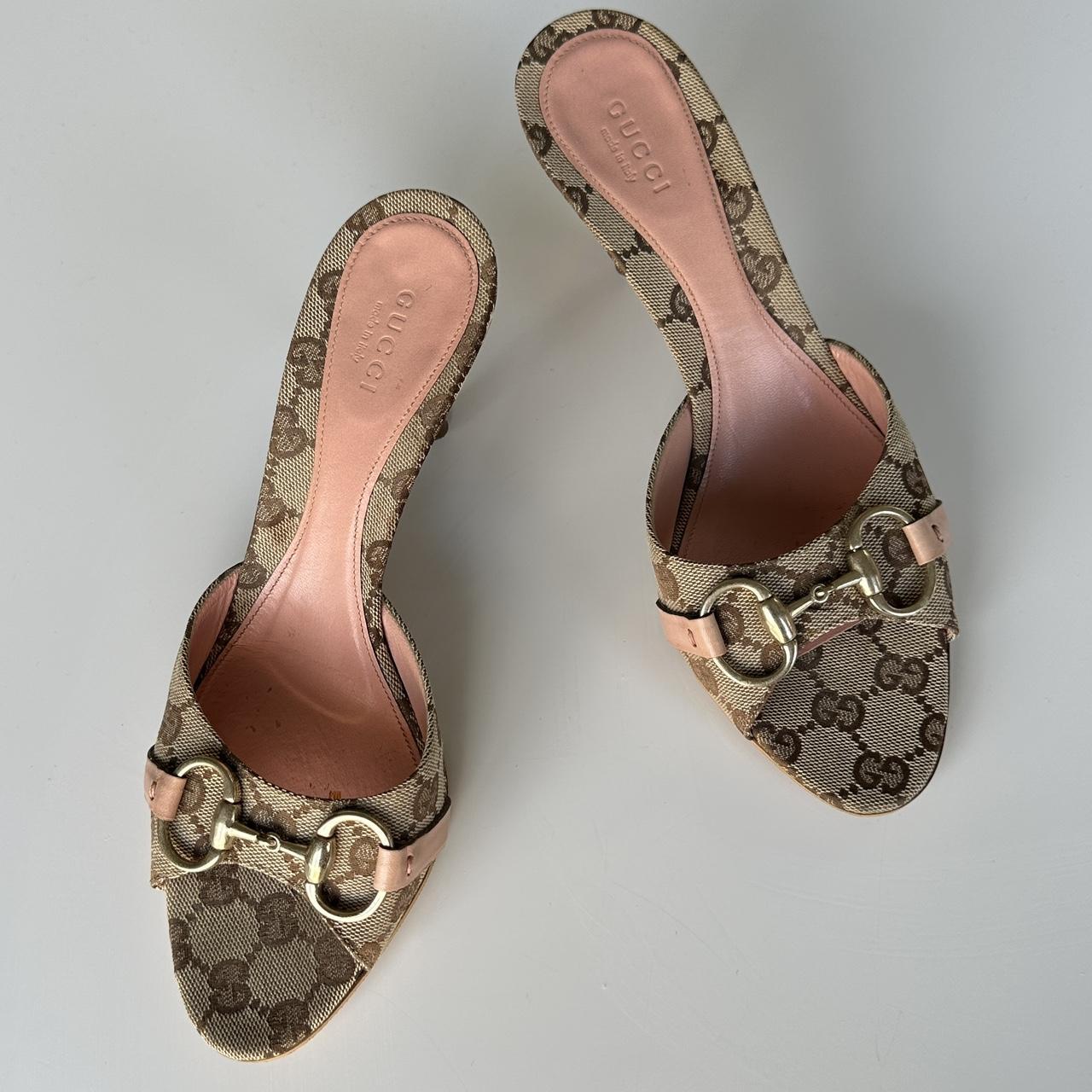 Gucci by Tom Ford 90s Era Monogram Kitten Heels